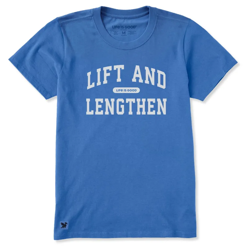 Women's Lift and Lengthen Arch Short Sleeve Crusher Tee sold by Life is Good