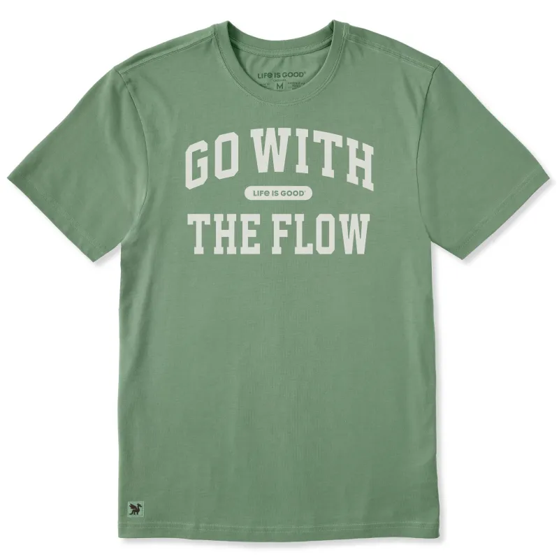 Men's Go With the Flow Arch Short Sleeve Crusher Tee sold by Life is Good