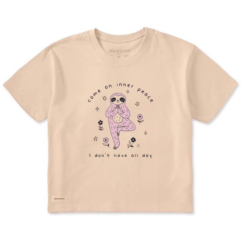 Women's Come on Inner Peace Short Sleeve Crusher Boxy Tee sold by Life is Good