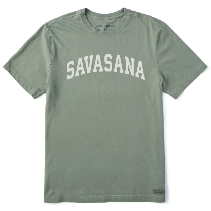 Men's Savasana Arch Short Sleeve Crusher Tee sold by Life is Good