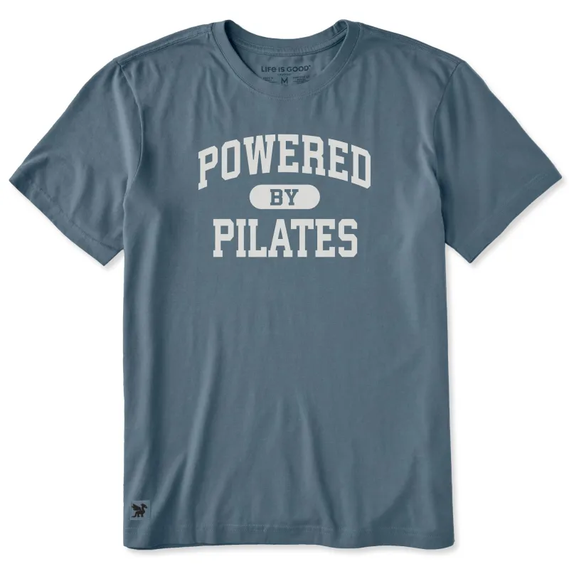 Men's Powered by Pilates Arch Short Sleeve Crusher Tee sold by Life is Good