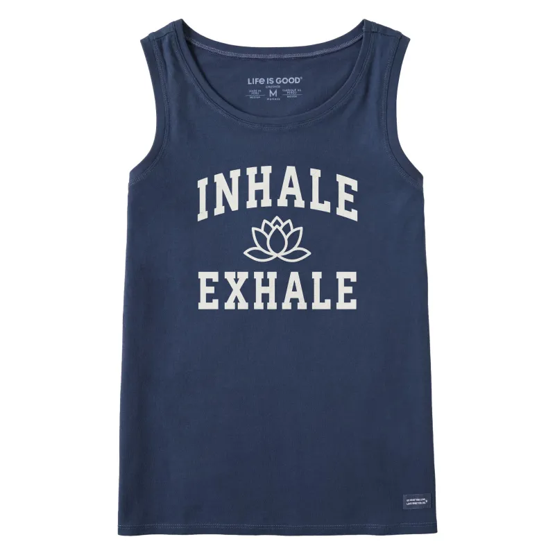 Women's Inhale Exhale Lotus Arch Crusher Tank sold by Life is Good