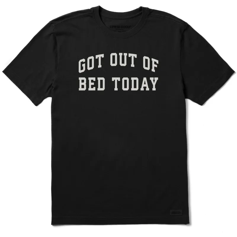 Men's Got Out of Bed Today Arch Short Sleeve Crusher Tee sold by Life is Good