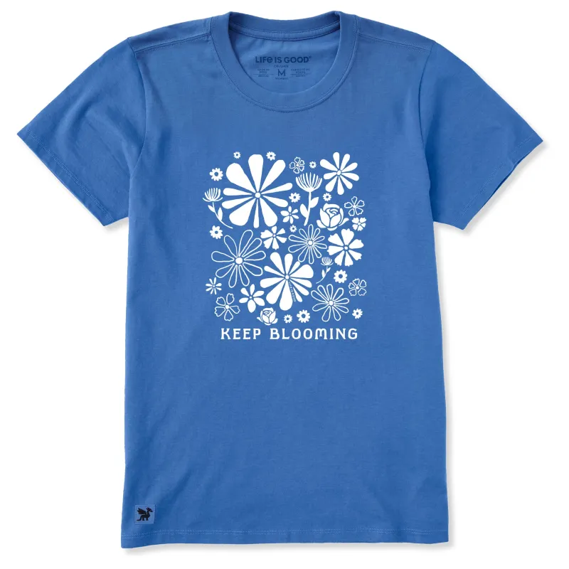 Women's Keep Blooming Flowers Short Sleeve Crusher Tee sold by Life is Good