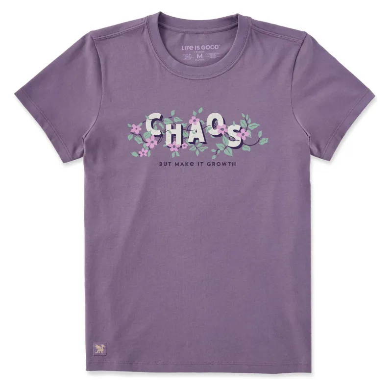 Women's Chaos But Make it Growth Short Sleeve Crusher Tee sold by Life is Good