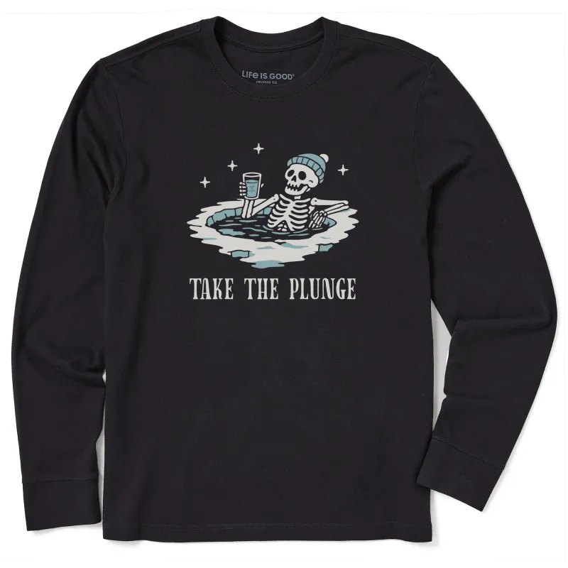Men's Take the Plunge Skeleton Long Sleeve Crusher Tee sold by Life is Good