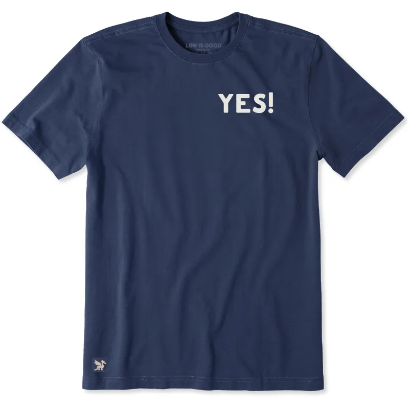 Men's Yes! Short Sleeve Crusher Tee sold by Life is Good