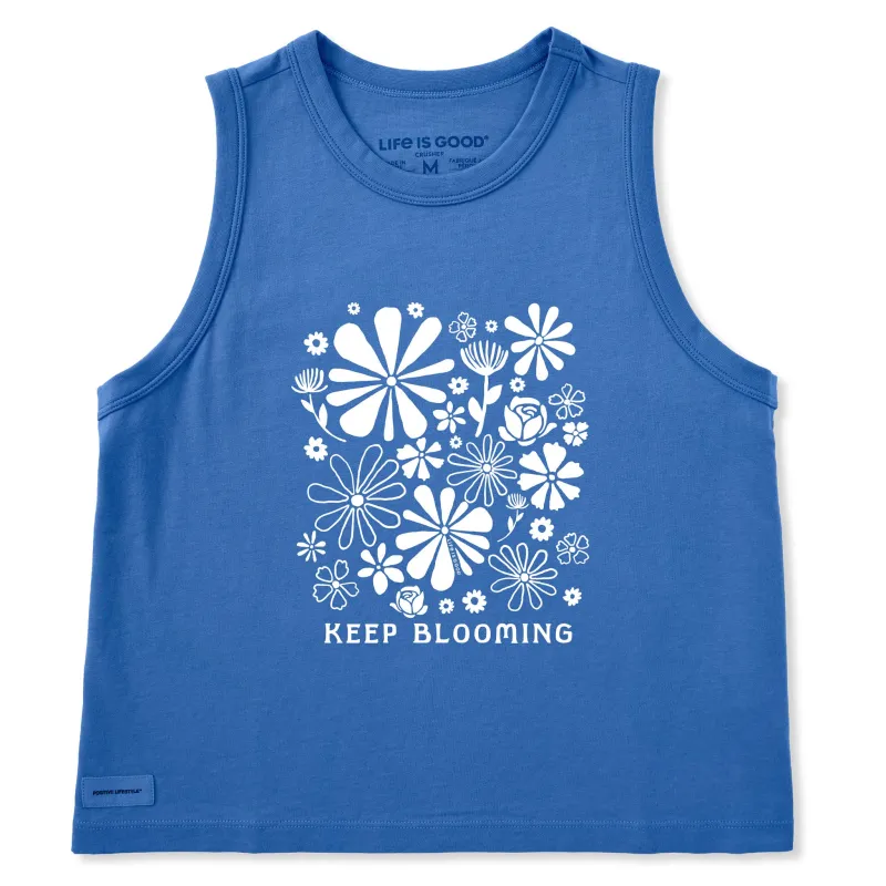 Women's Keep Blooming Flowers Crusher Boxy Tank sold by Life is Good