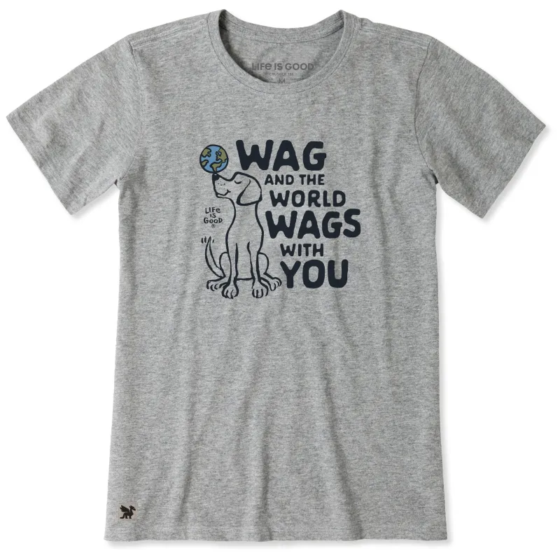 Women's World Wags With You Short Sleeve Crusher Tee sold by Life is Good