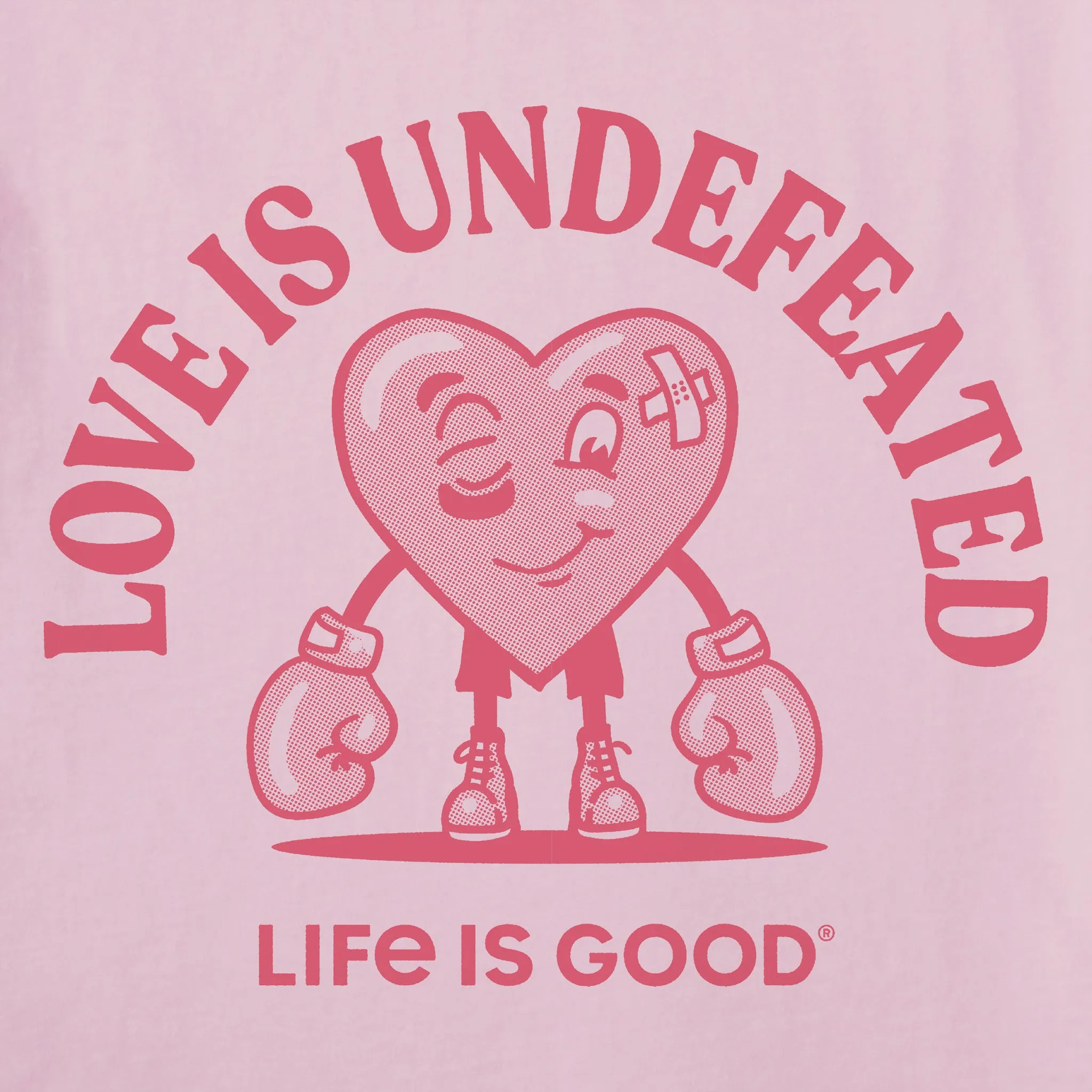 Women's Love is Undefeated Short Sleeve Crusher Tee sold by Life is Good product image thumbnail 2