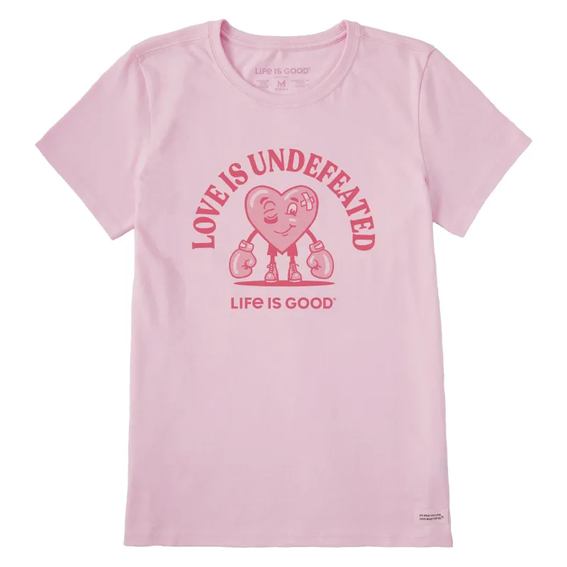 Women's Love is Undefeated Short Sleeve Crusher Tee made by Life is Good