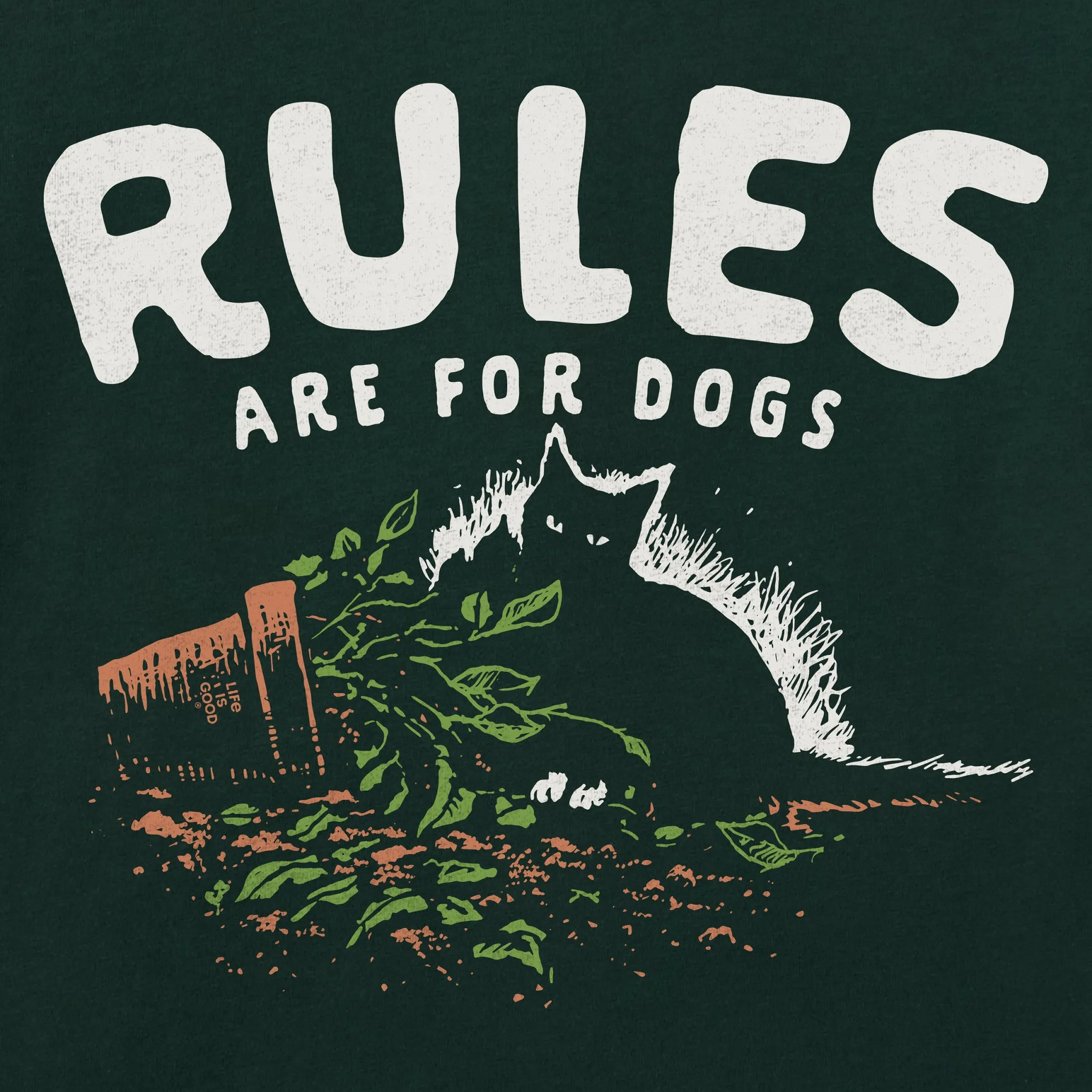 Men's Rules Are for Dogs Short Sleeve Crusher Tee sold by Life is Good product image thumbnail 2