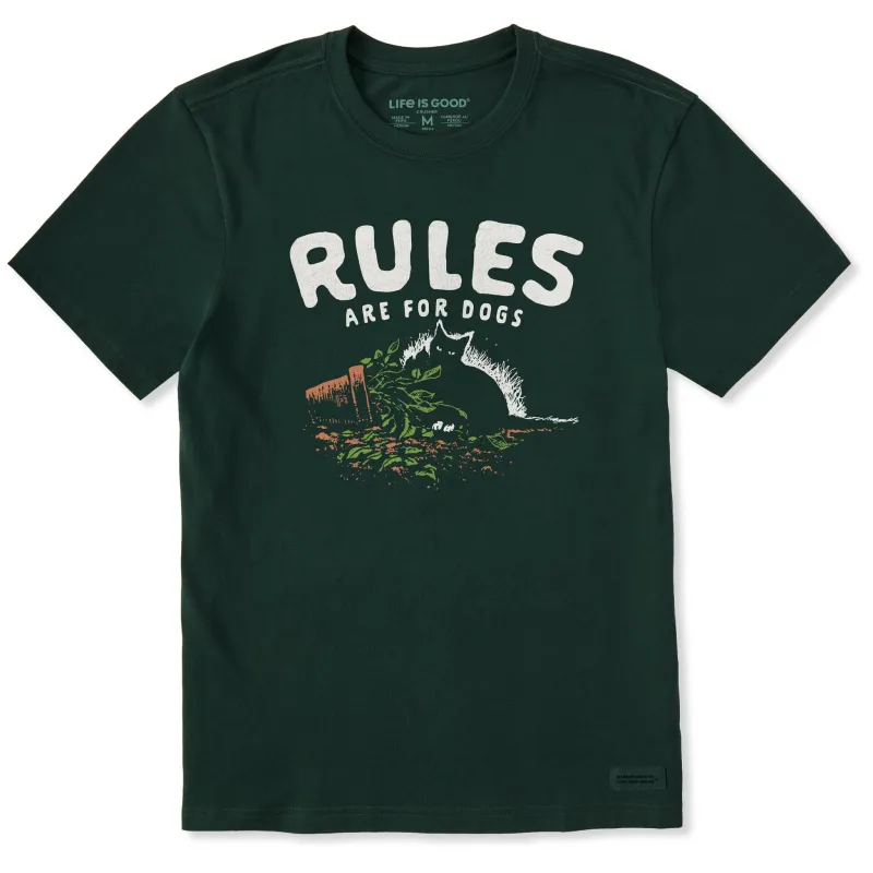 Men's Rules Are for Dogs Short Sleeve Crusher Tee sold by Life is Good