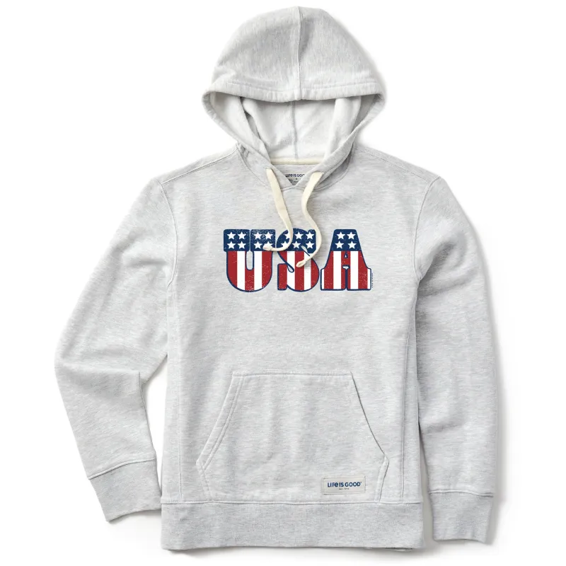 Women's Red White and USA Simply True Fleece Hoodie sold by Life is Good