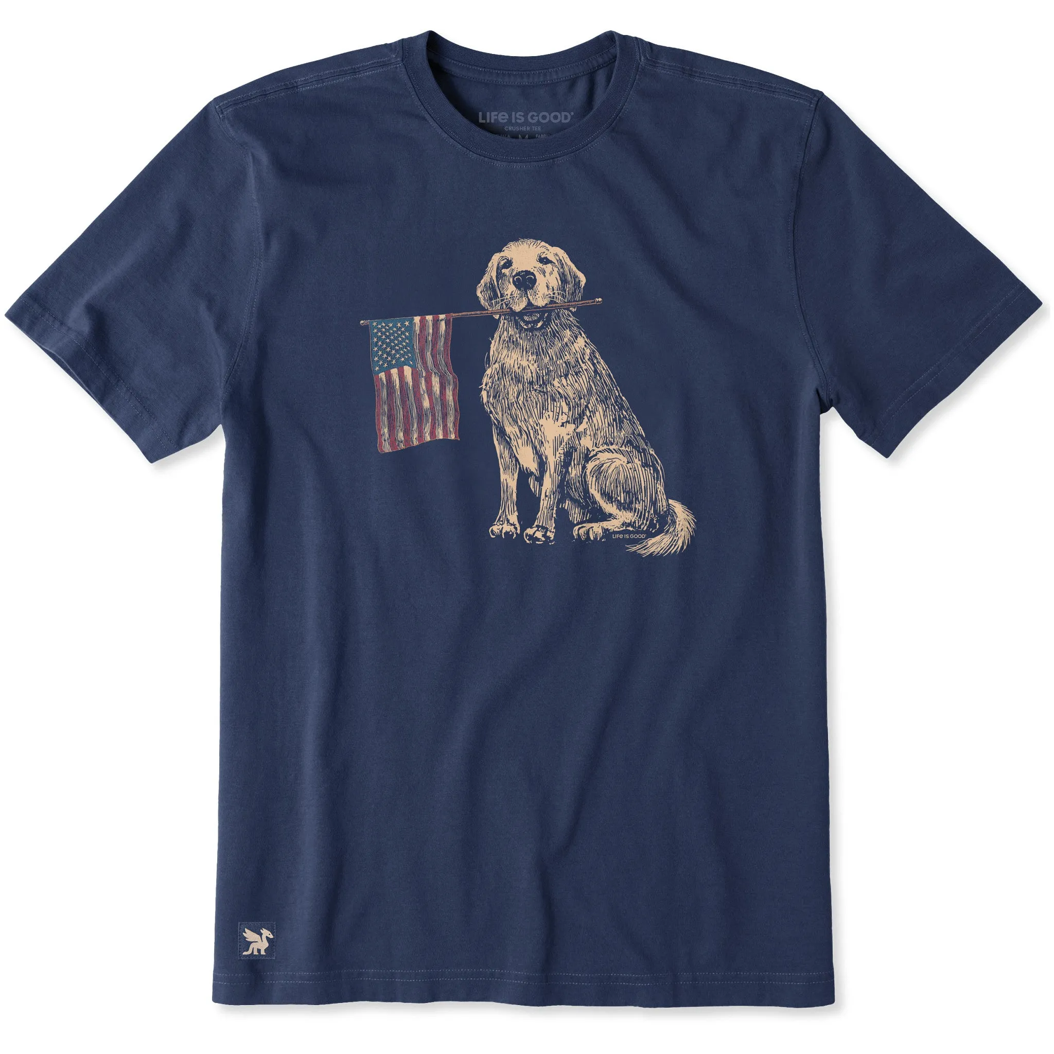 Men's USA Golden Short Sleeve Crusher Tee sold by Life is Good