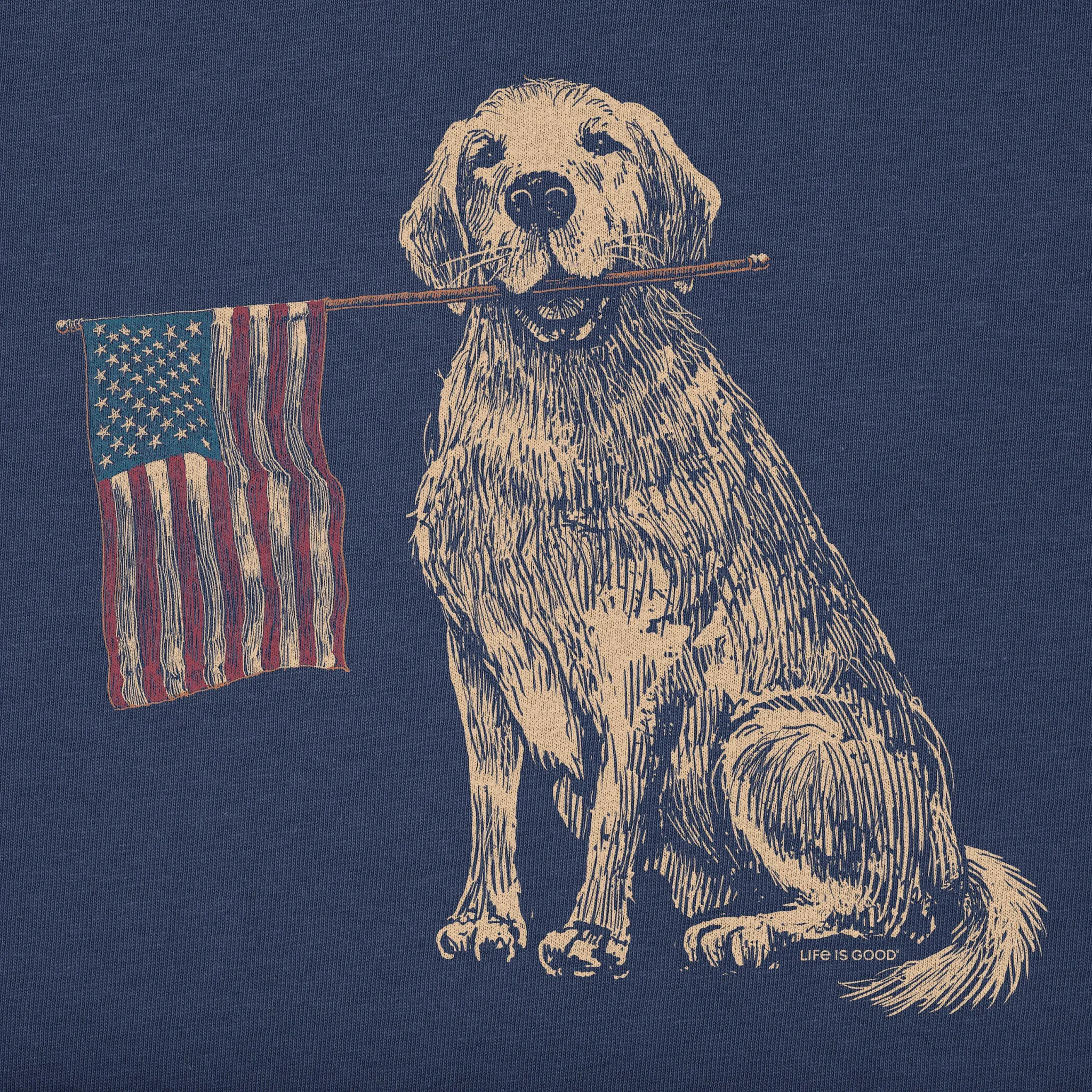 Men's USA Golden Short Sleeve Crusher Tee sold by Life is Good product image thumbnail 2