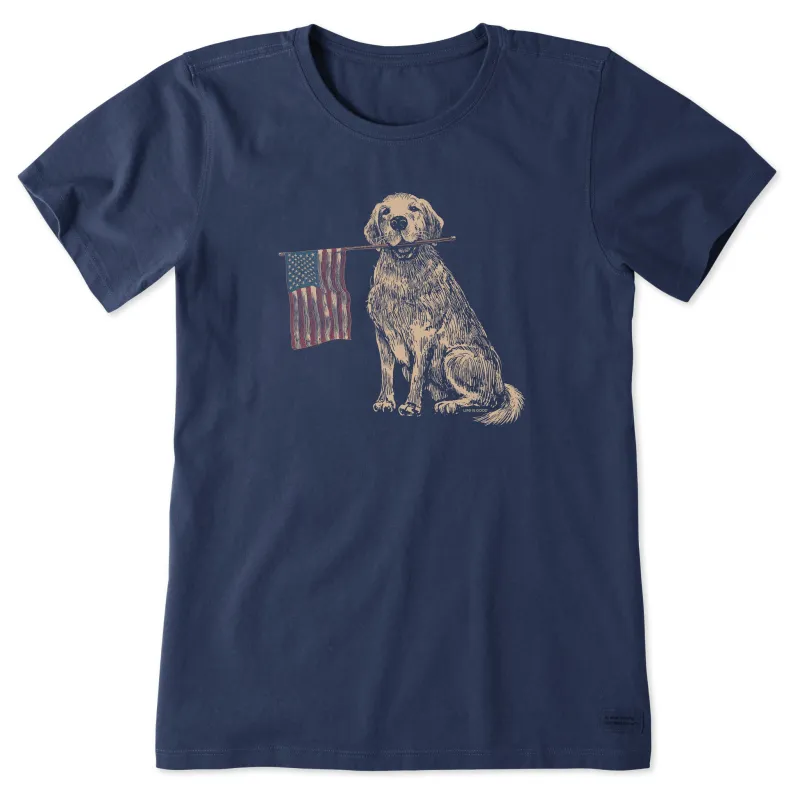 Women's USA Golden Short Sleeve Crusher Tee made by Life is Good