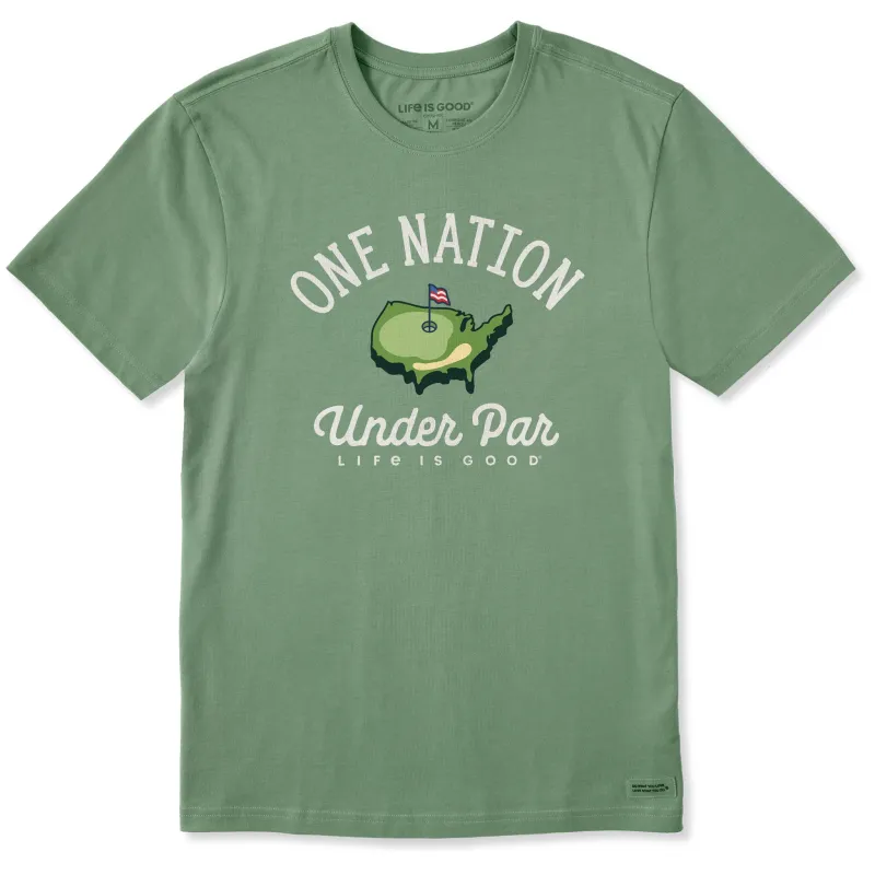 Men's One Nation Under Par Short Sleeve Crusher Tee sold by Life is Good