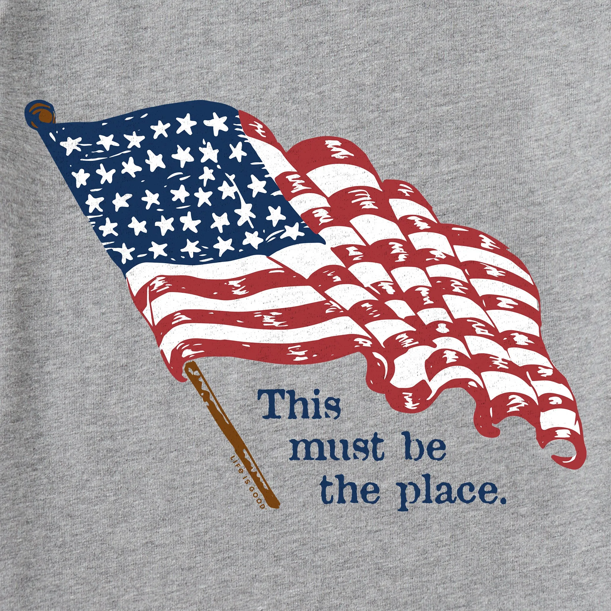 Men's This Must be the Place USA Short Sleeve Crusher Tee sold by Life is Good product image thumbnail 2