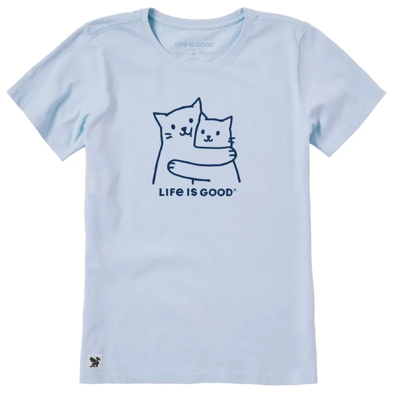Women's Hugging Cats Short Sleeve Crusher Tee sold by Life is Good