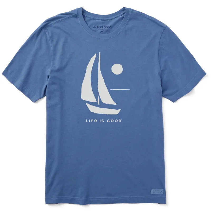 Men's Sail Away Short Sleeve Crusher Tee sold by Life is Good