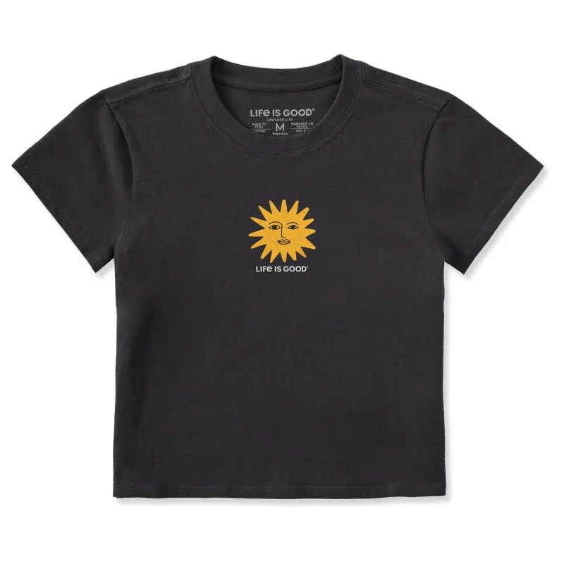 Women's Sunface Crusher-LITE Shrunken Tee sold by Life is Good