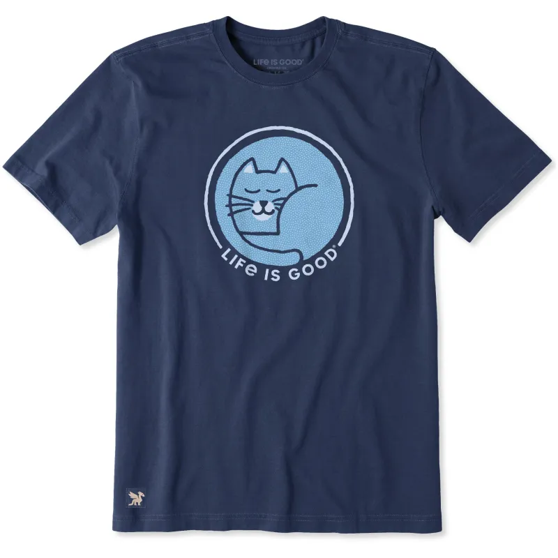 Men's Cat Curl Short Sleeve Crusher Tee sold by Life is Good