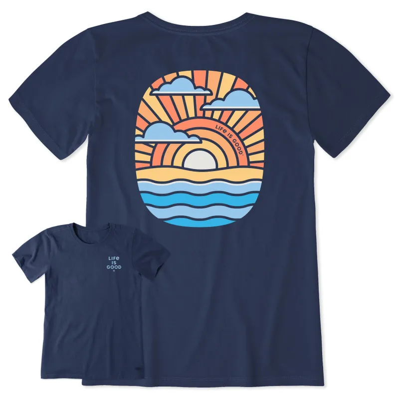 Women's Graphic Sunset Short Sleeve Crusher Tee sold by Life is Good