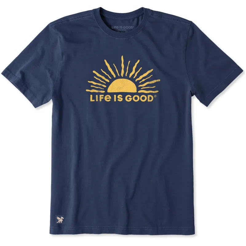 Men's Handdrawn Sunrise Short Sleeve Crusher Tee sold by Life is Good