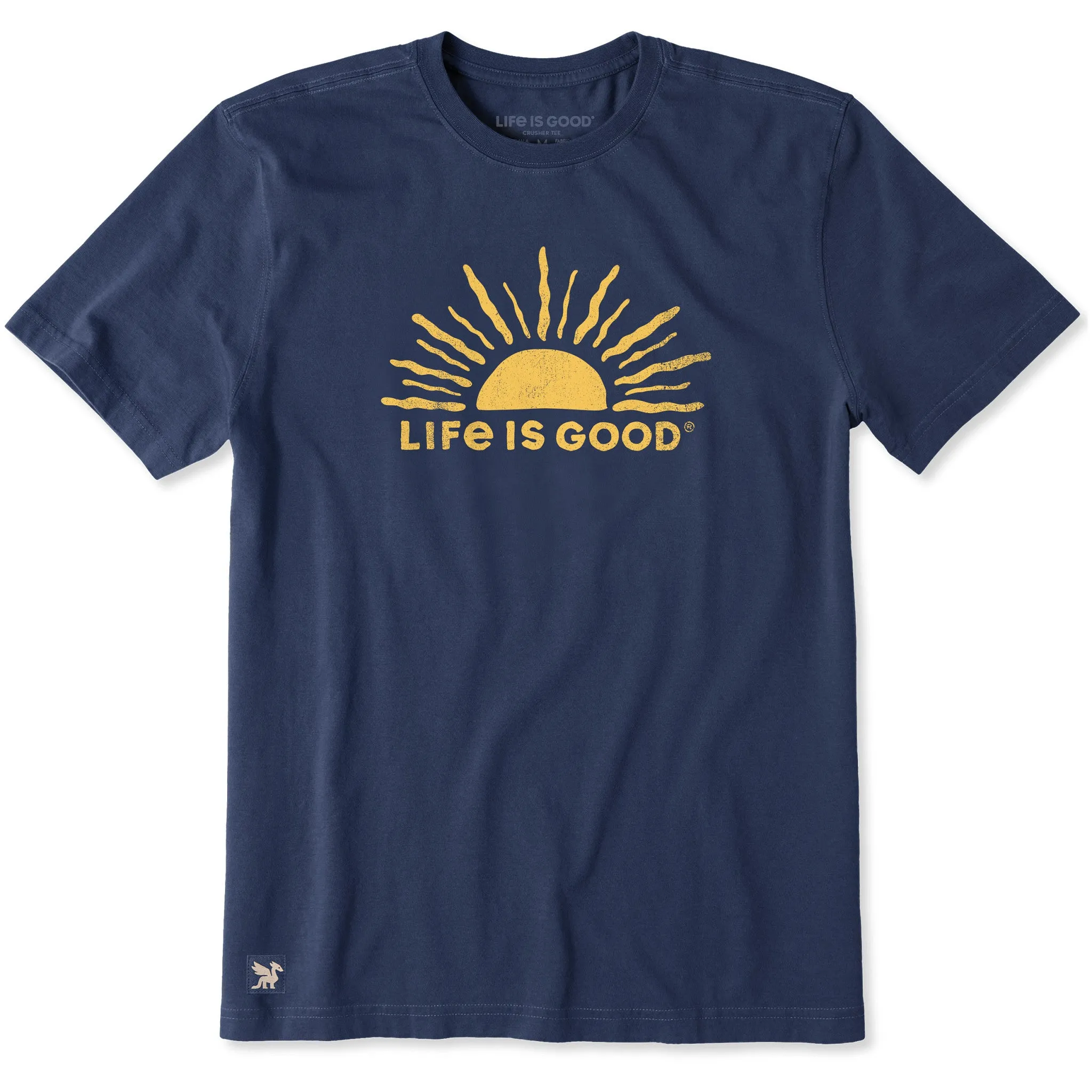 Men's Handdrawn Sunrise Short Sleeve Crusher Tee sold by Life is Good