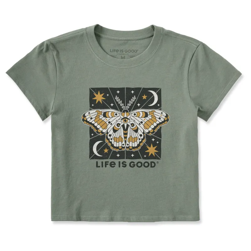 Women's Butterfly Universe Crusher-LITE Shrunken Tee sold by Life is Good