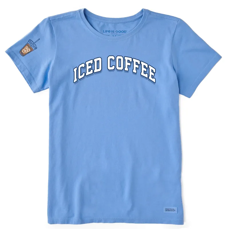 Women's Iced Coffee Arch Short Sleeve Crusher Tee sold by Life is Good