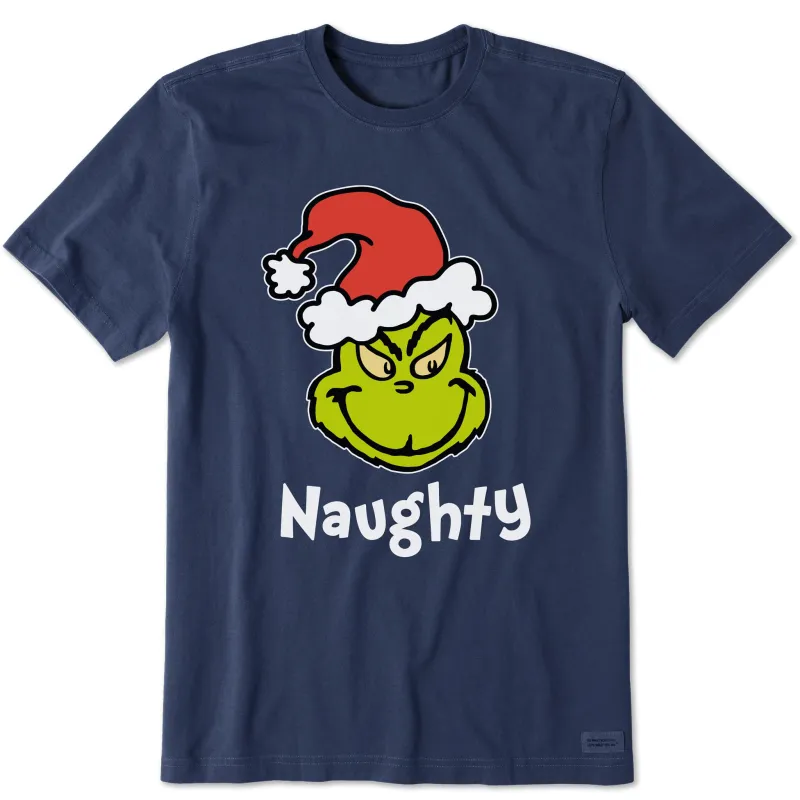 Men's Naughty Grinch Short Sleeve Crusher Tee sold by Life is Good