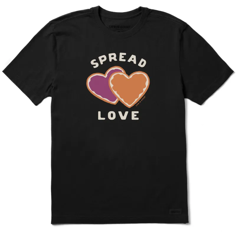 Men's Spread Love PB&J Short Sleeve Crusher Tee sold by Life is Good