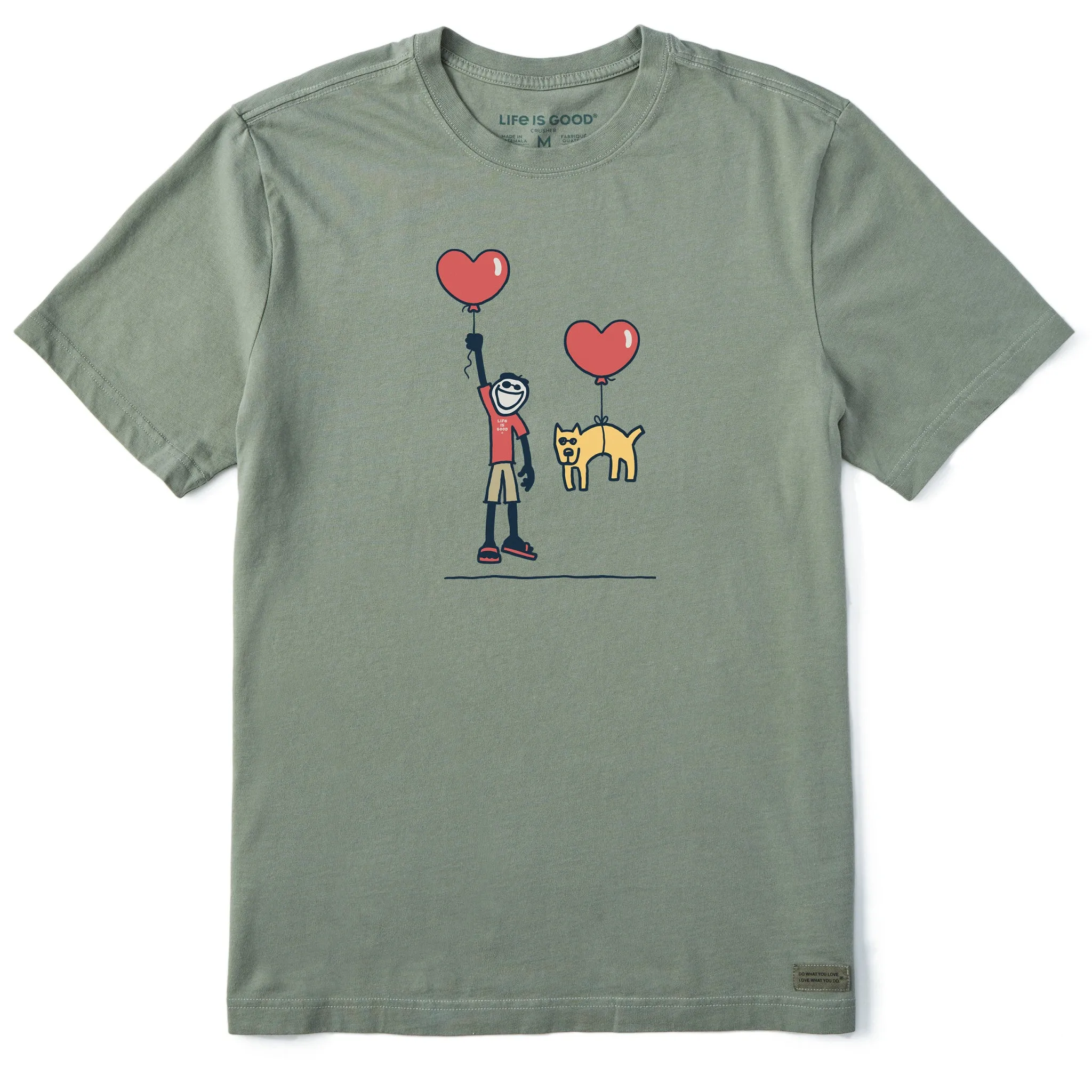 Men's Jake and Rocket Love Balloons Short Sleeve Crusher Tee sold by Life is Good
