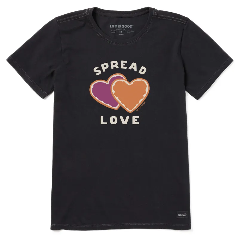 Women's Spread Love PB&J Short Sleeve Crusher Tee sold by Life is Good