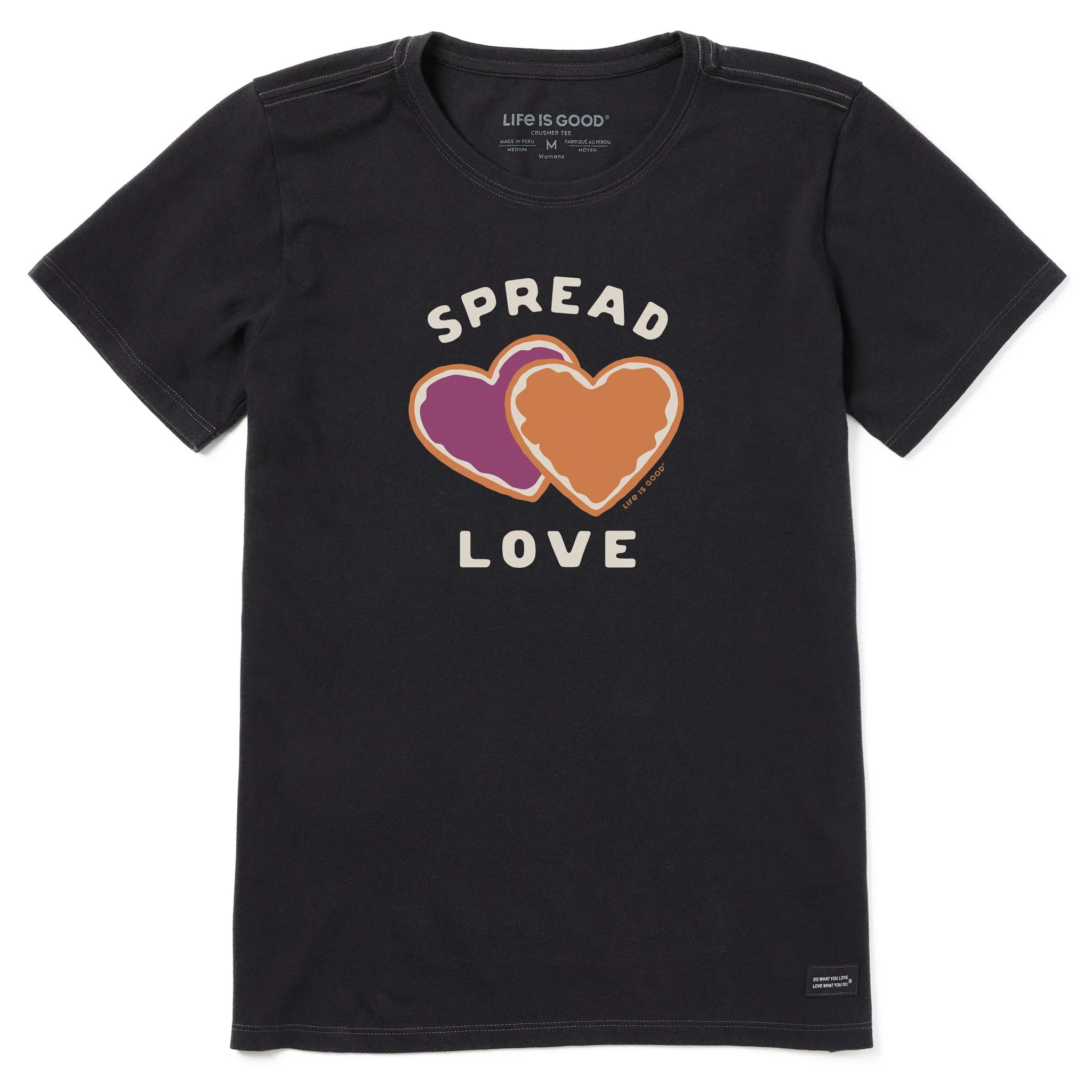 Women's Spread Love PB&J Short Sleeve Crusher Tee sold by Life is Good