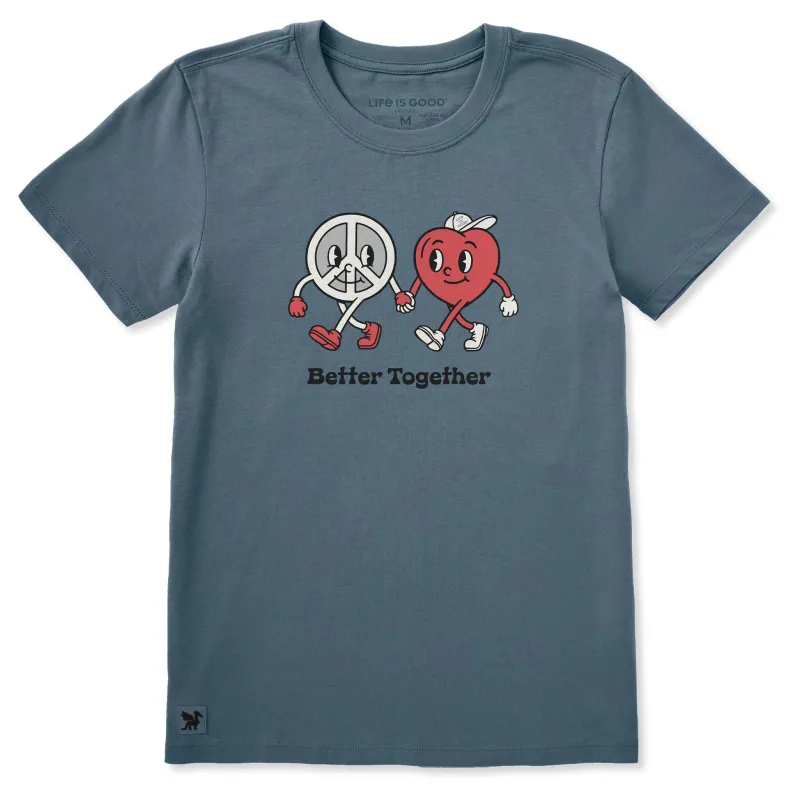 Women's Peace Love Better Together Short Sleeve Crusher Tee sold by Life is Good