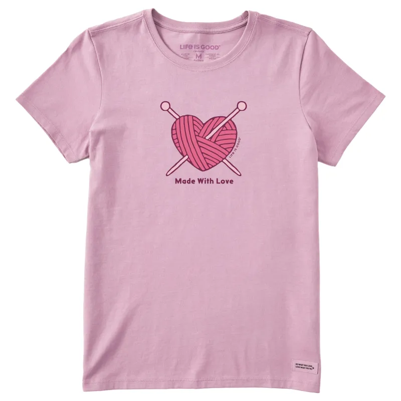 Women's Made with Love Knit Short Sleeve Crusher Tee sold by Life is Good