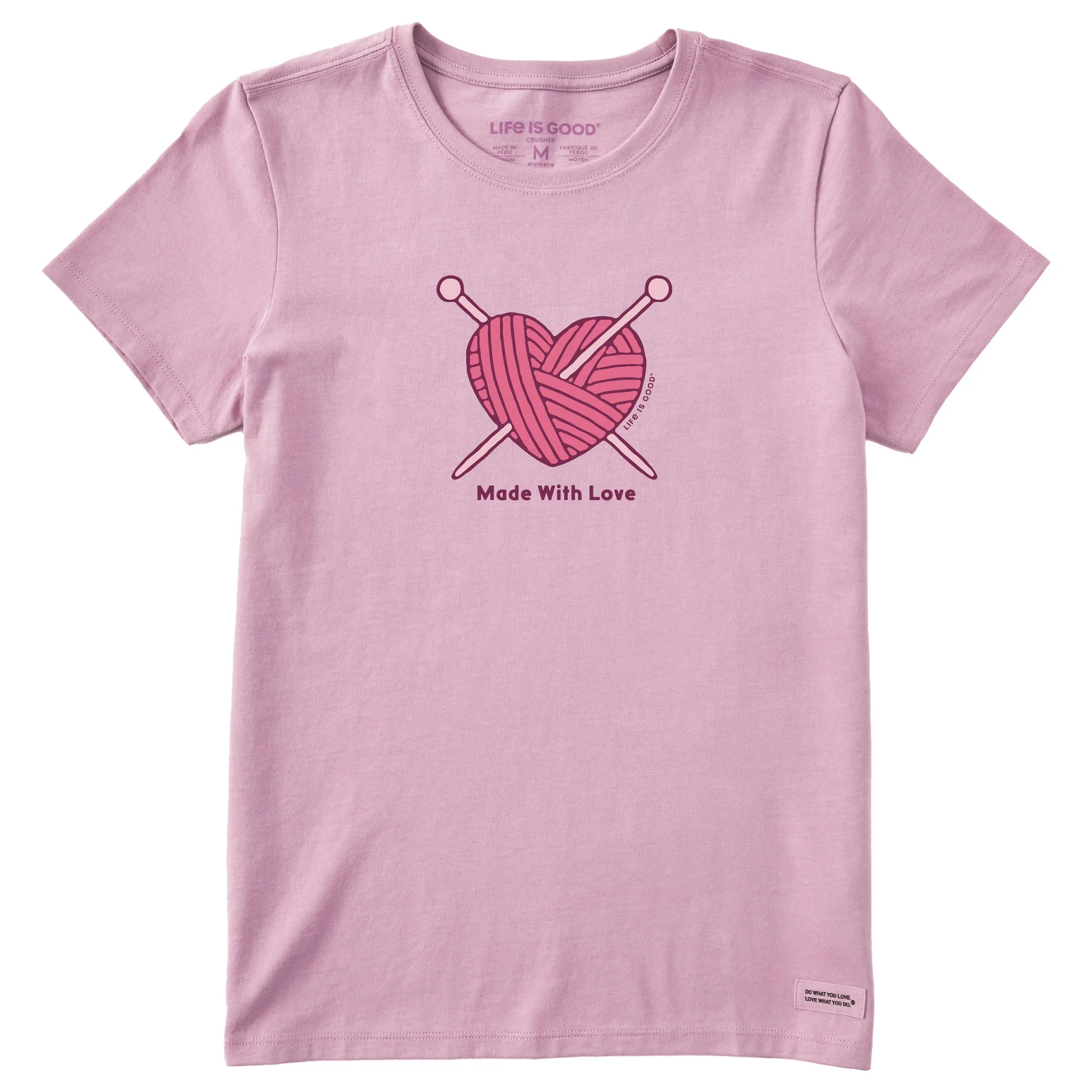 Women's Made with Love Knit Short Sleeve Crusher Tee sold by Life is Good