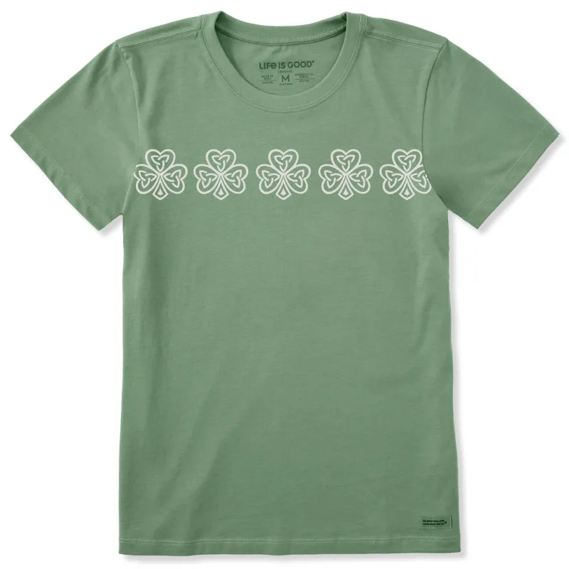 Women's Celtic Clovers Short Sleeve Crusher Tee sold by Life is Good