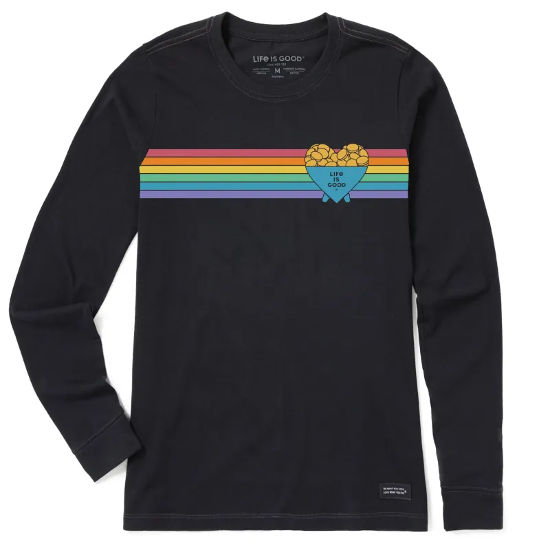 Women's Pot of Gold Rainbow Long Sleeve Crusher Tee made by Life is Good