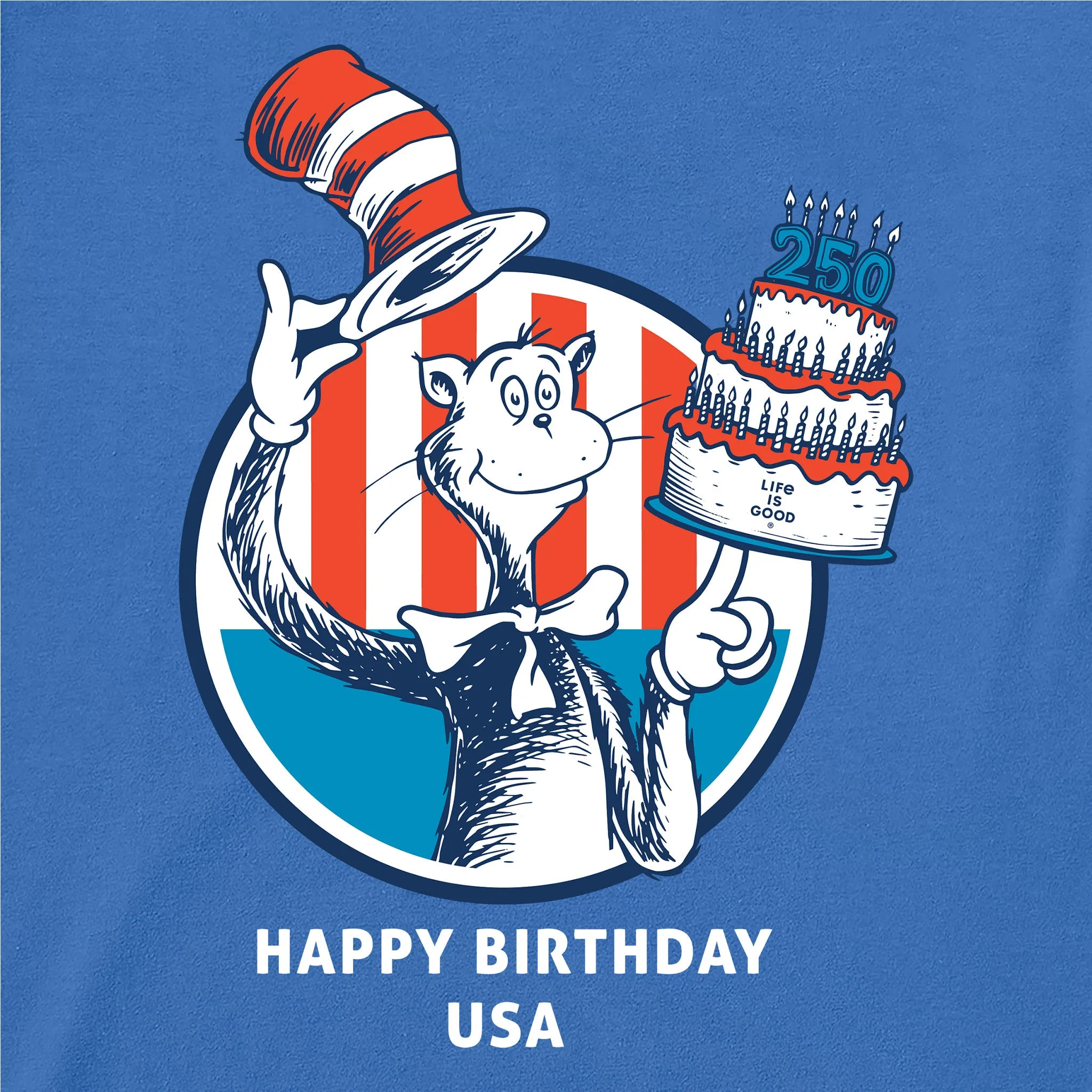Women's Cat in the Hat USA Cake Short Sleeve Crusher Tee sold by Life is Good product image thumbnail 2