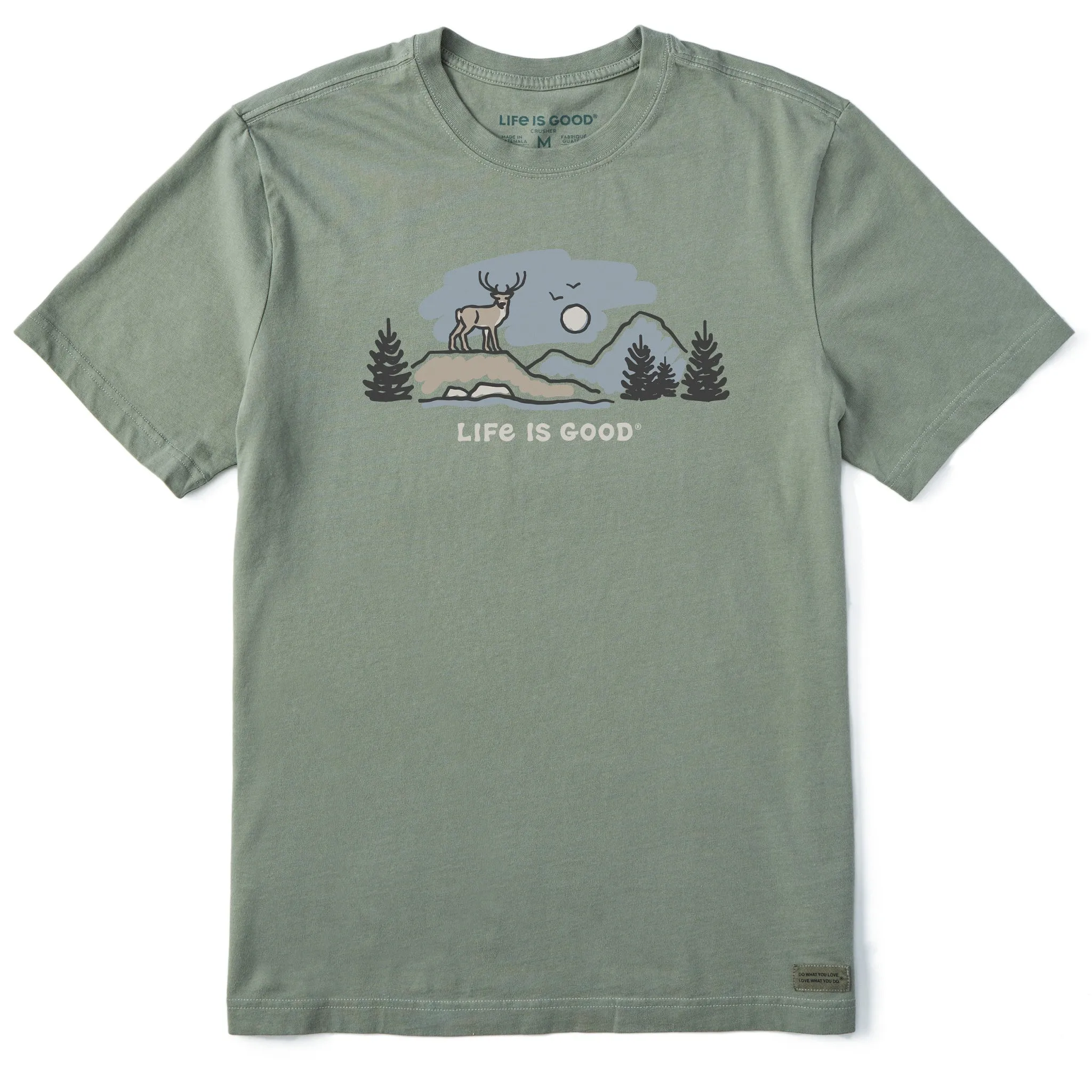 Men's White Tail Buck Vista Short Sleeve Crusher Tee sold by Life is Good