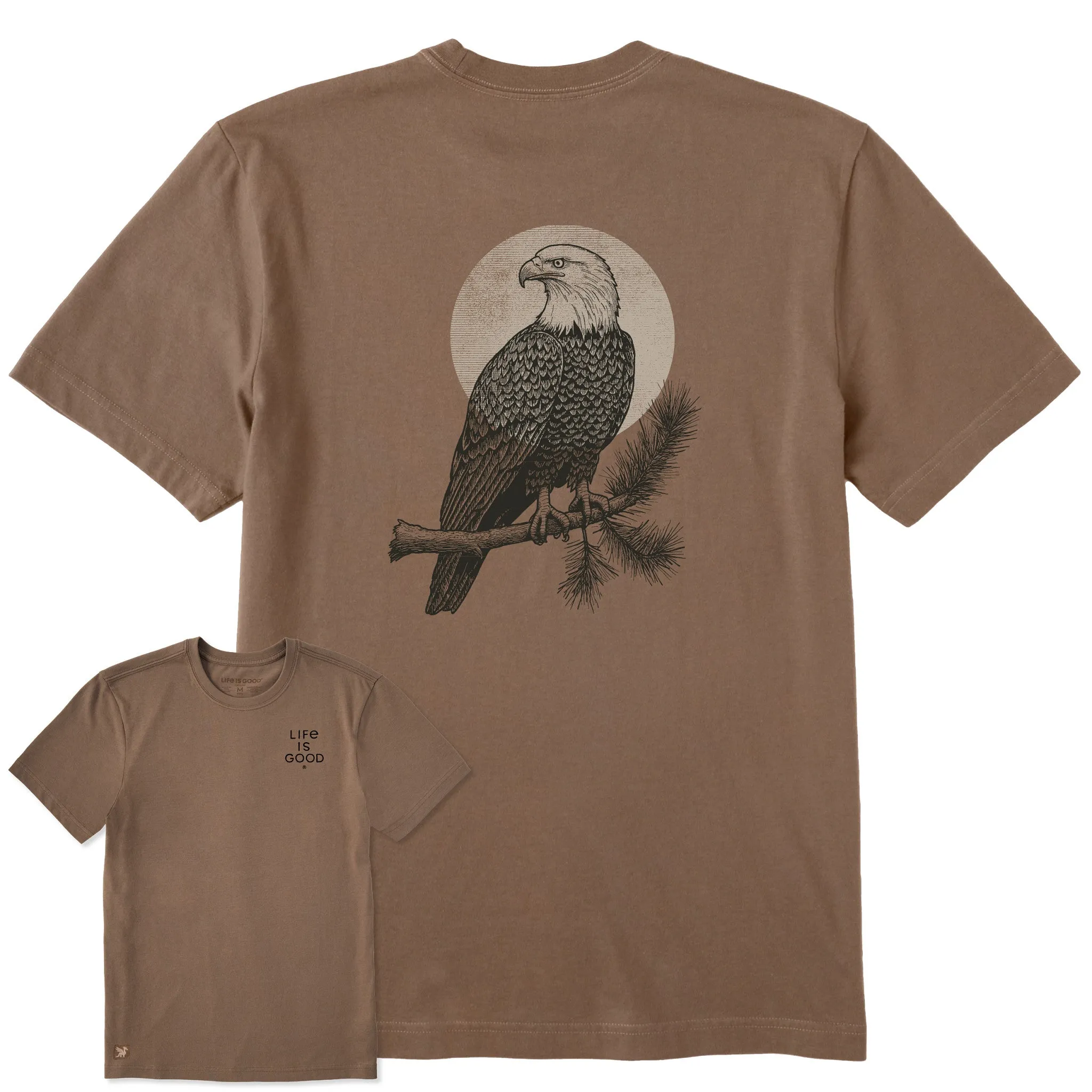 Men's Eagle Moon Short Sleeve Crusher Tee sold by Life is Good