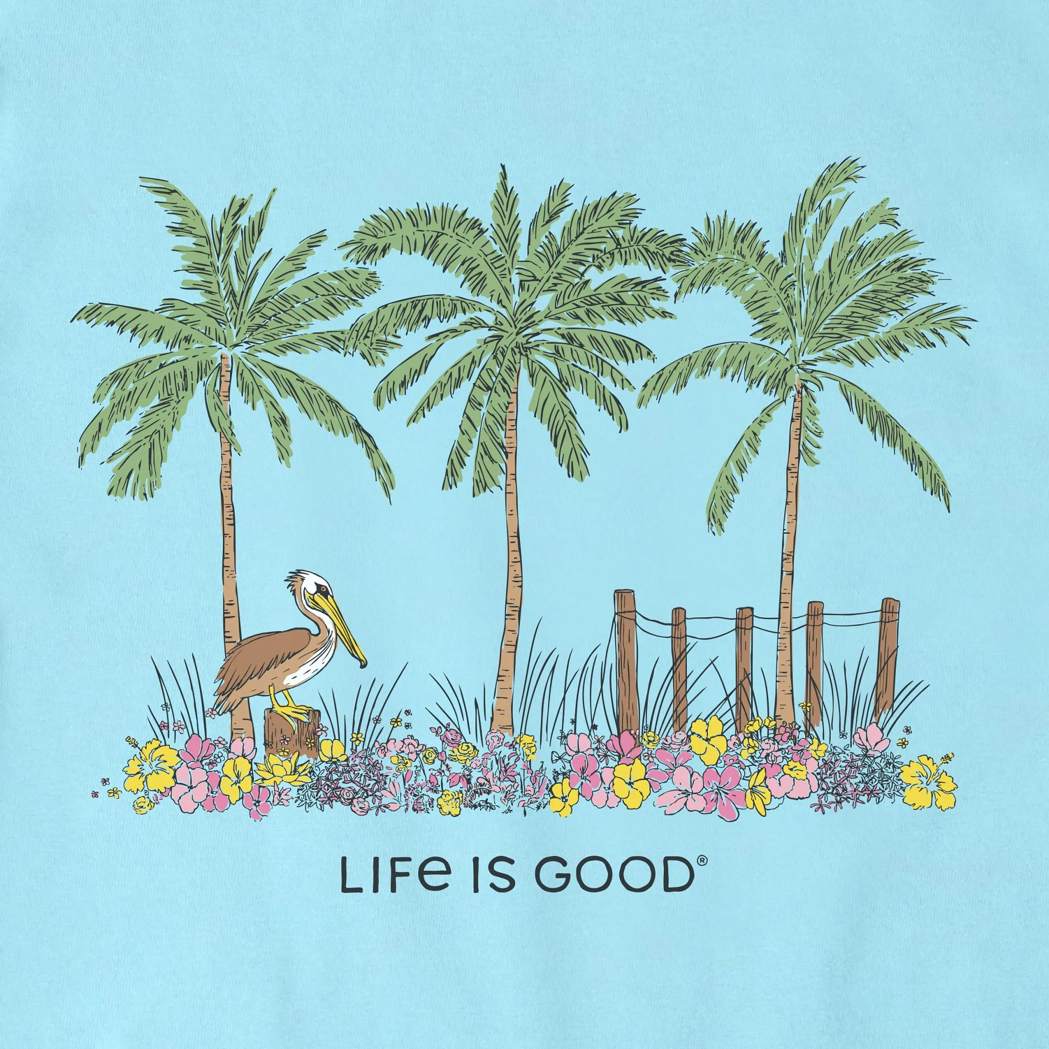 Women's Pelican Palm Flowerbed Short Sleeve Vee sold by Life is Good product image thumbnail 2