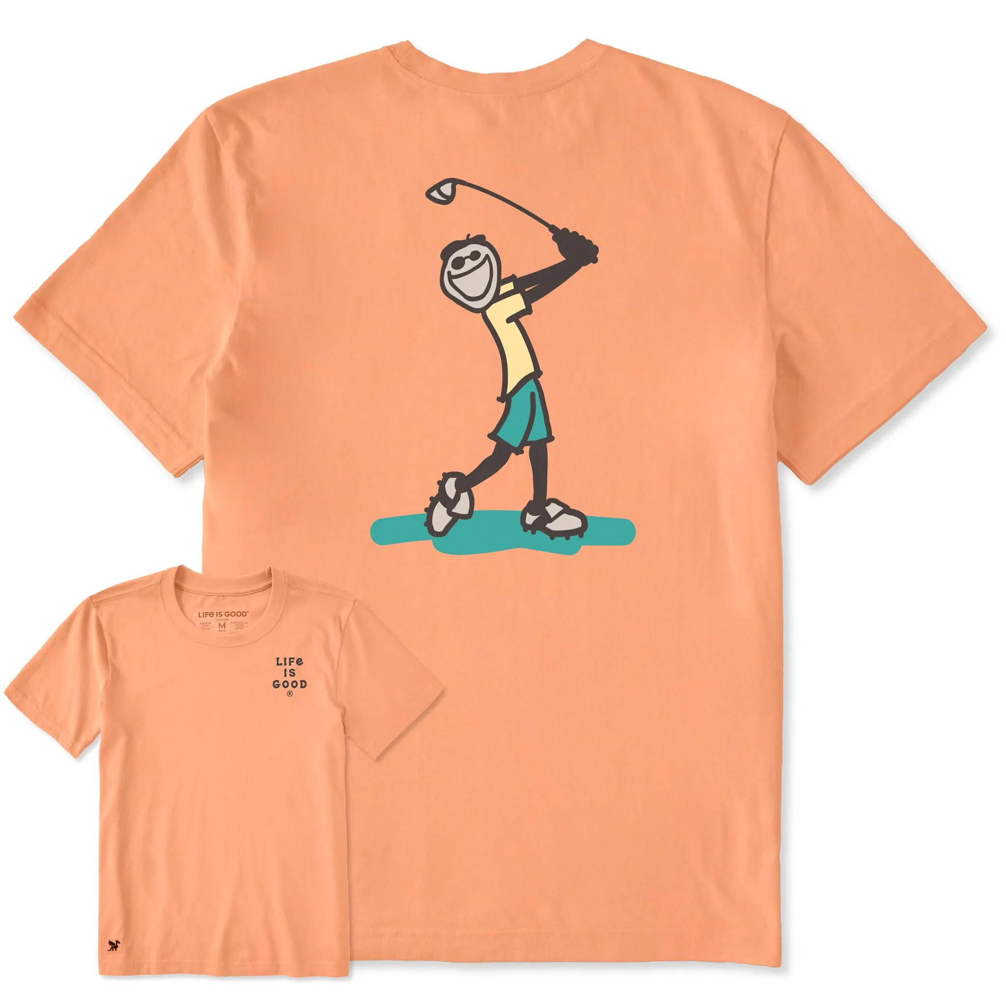 Men's Jake Golf Swing Short Sleeve Crusher-LITE Tee sold by Life is Good