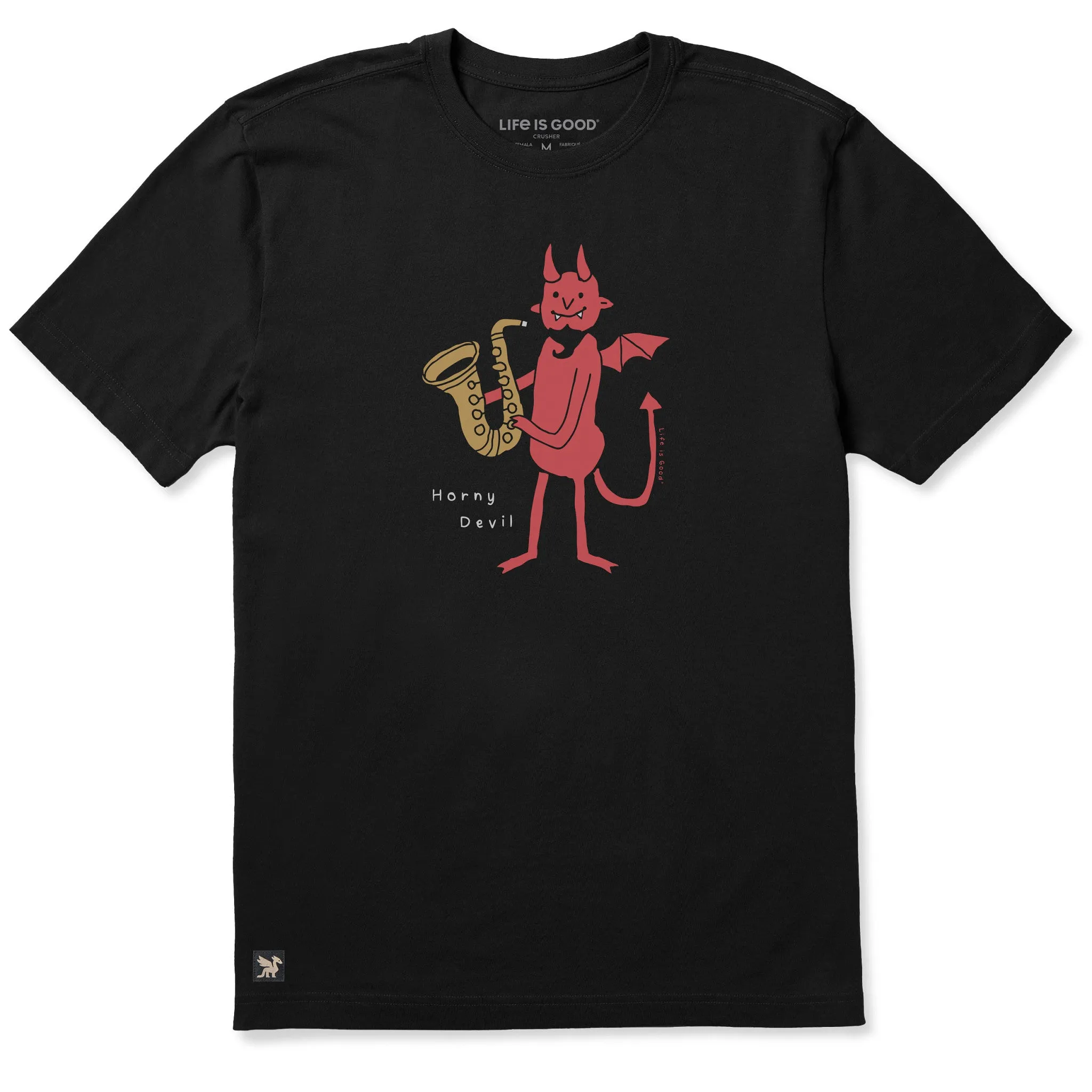 Men's Horny Devil Short Sleeve Crusher-LITE Tee sold by Life is Good
