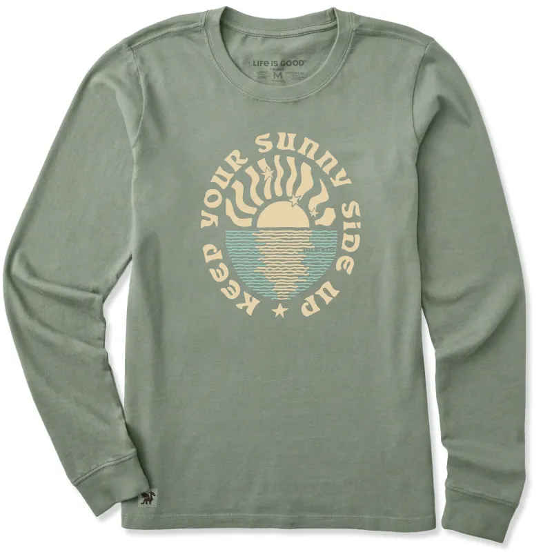Women's Keep Your Sunny Side Up Sun and Water Long Sleeve Crusher Tee made by Life is Good