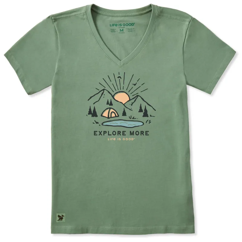Women's Explore More Vista Short Sleeve Crusher Vee made by Life is Good